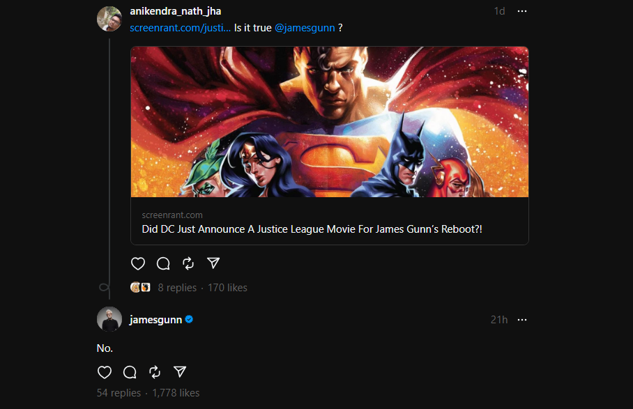 James Gunn Justice League