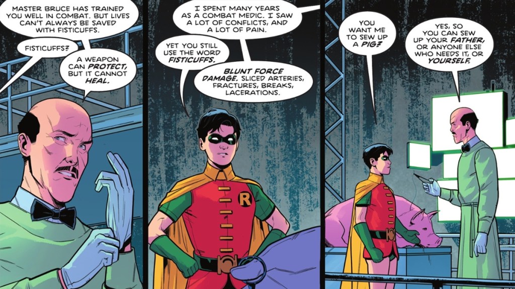 Alfred Teaches Dick Grayson Robin Medic Arts