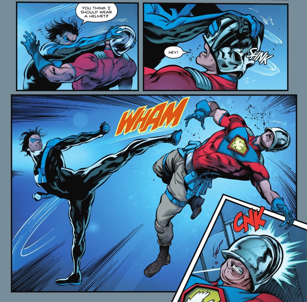 Nightwing Beats Peacemaker