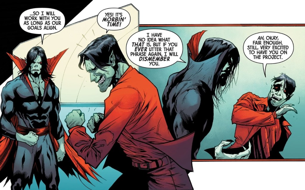 Morbius Hates Morbin Time Phrase in Amazing Spider-Man Blood Hunt 2