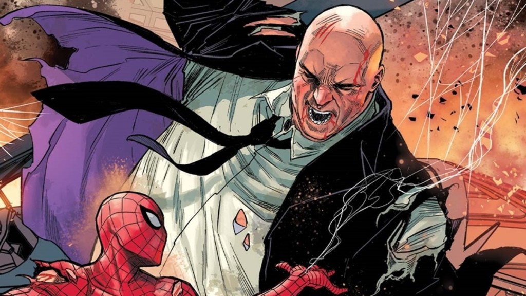 Ultimate Spider-Man 6 fighting Kingpin cover