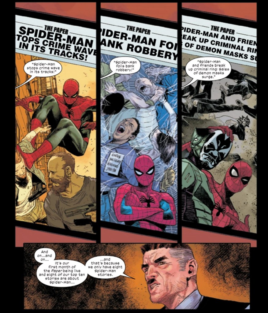 J Jonah Jameson complains about Spider-Man pictures in Ultimate Spider-Man 9