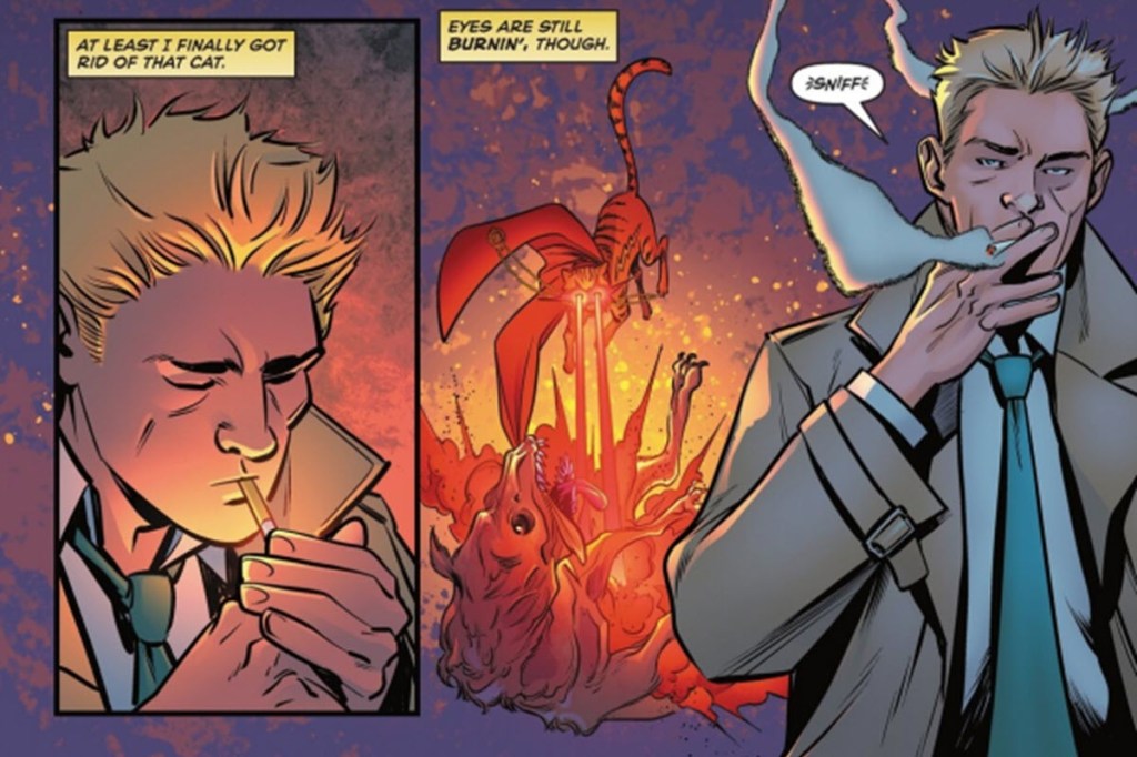 Streaky the Super Cat saves John Constantine in Batman Brave and the Bold 17