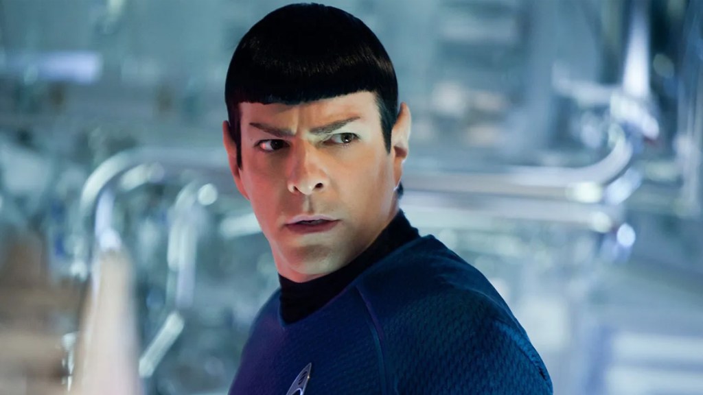 Zachary Quinto as Spock in the new Star Trek movies.