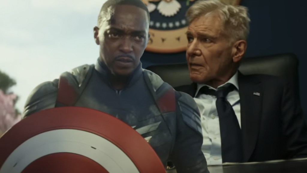 Captain America’s Anthony Mackie Explains Why He Wasn’t Nervous to Act Opposite Harrison Ford