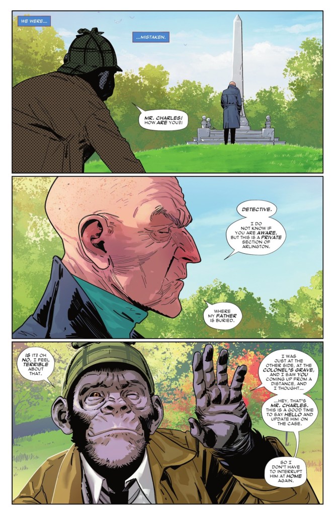 Detective Chimp annoys Sovereign like Columbo in Wonder Woman 16