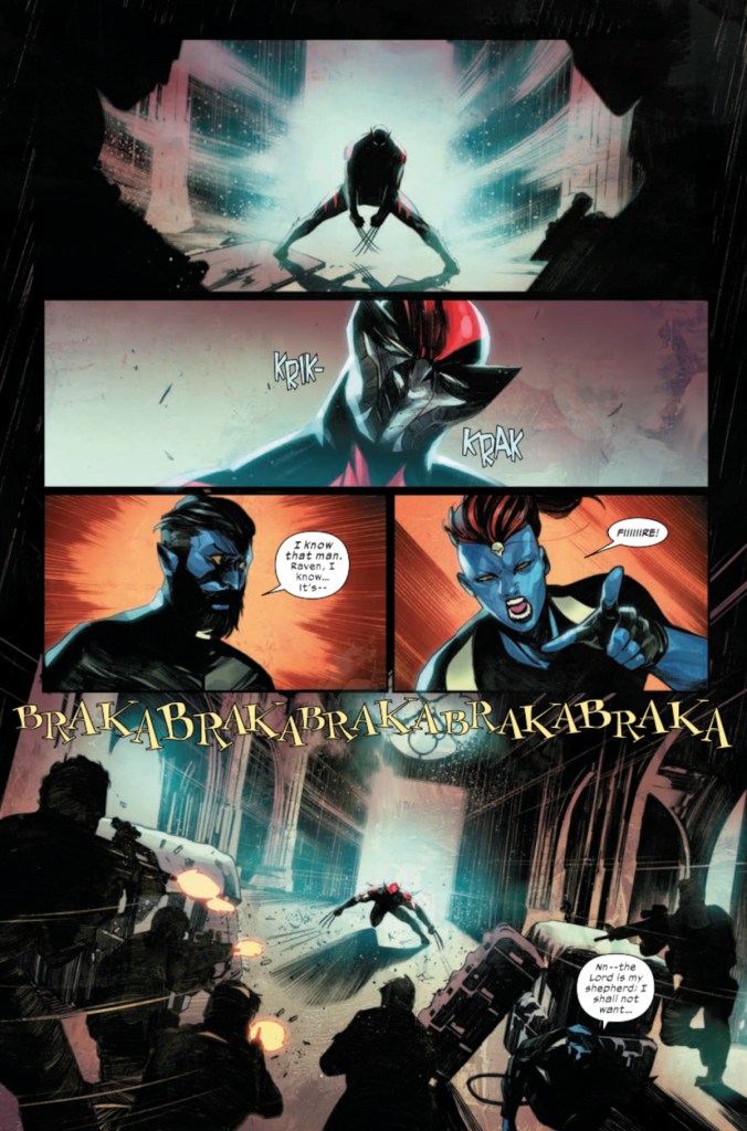 Nightcrawler and Mystique in Ultimate Wolverine 1