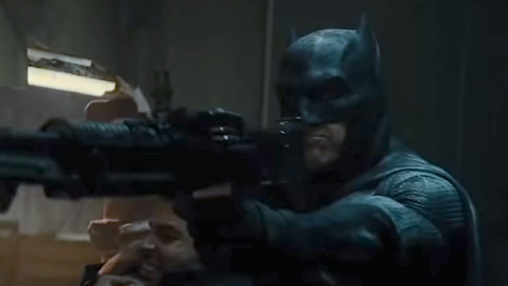 Ben Affleck as Batman with gun