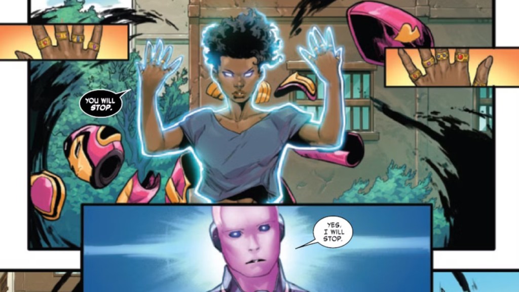 Riri Williams Ironheart using Mandarin Rings