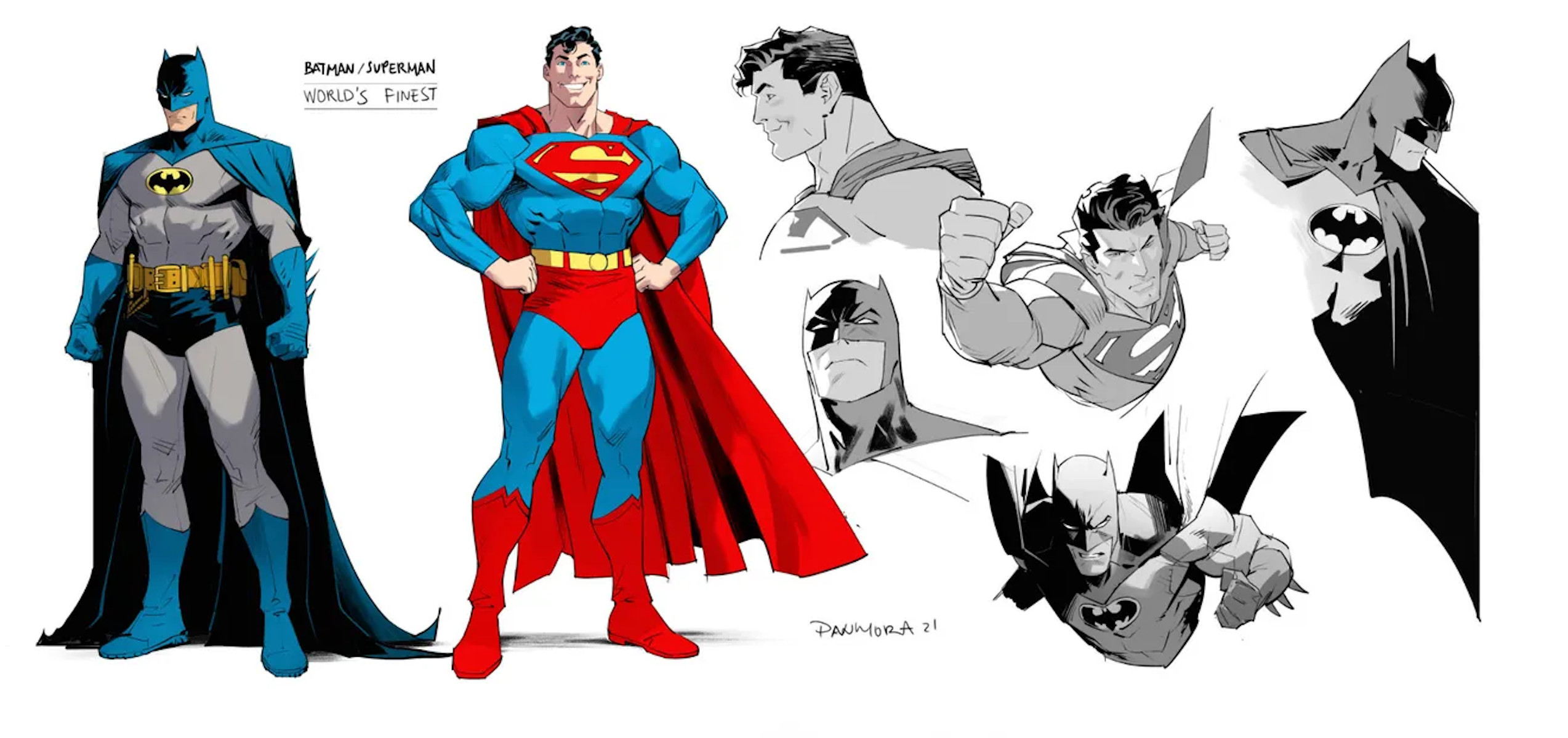 Batman and Superman Character Designs by Dan Mora