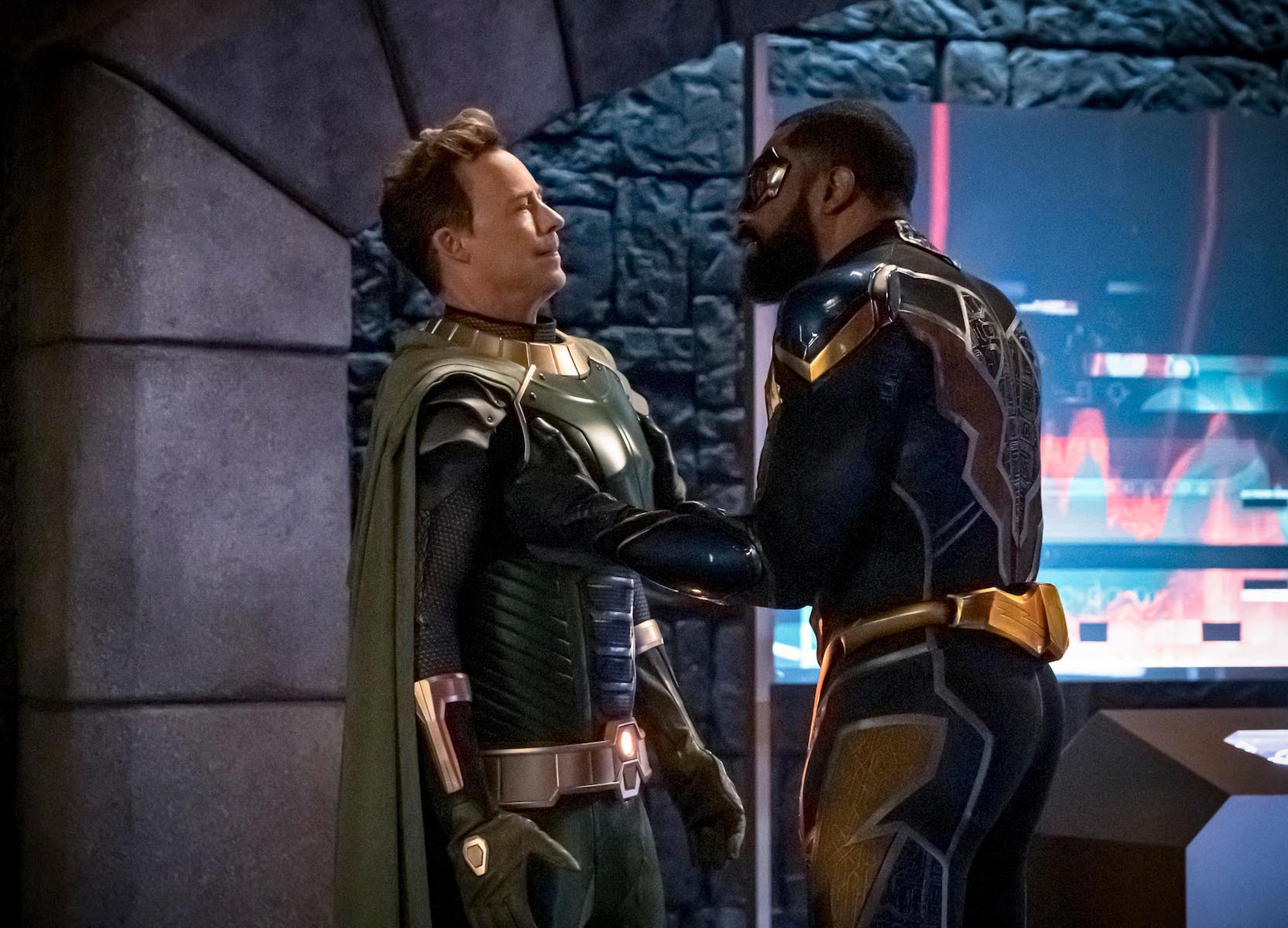 Tom Cavanagh as Pariah and Cress Williams as Black Lightning