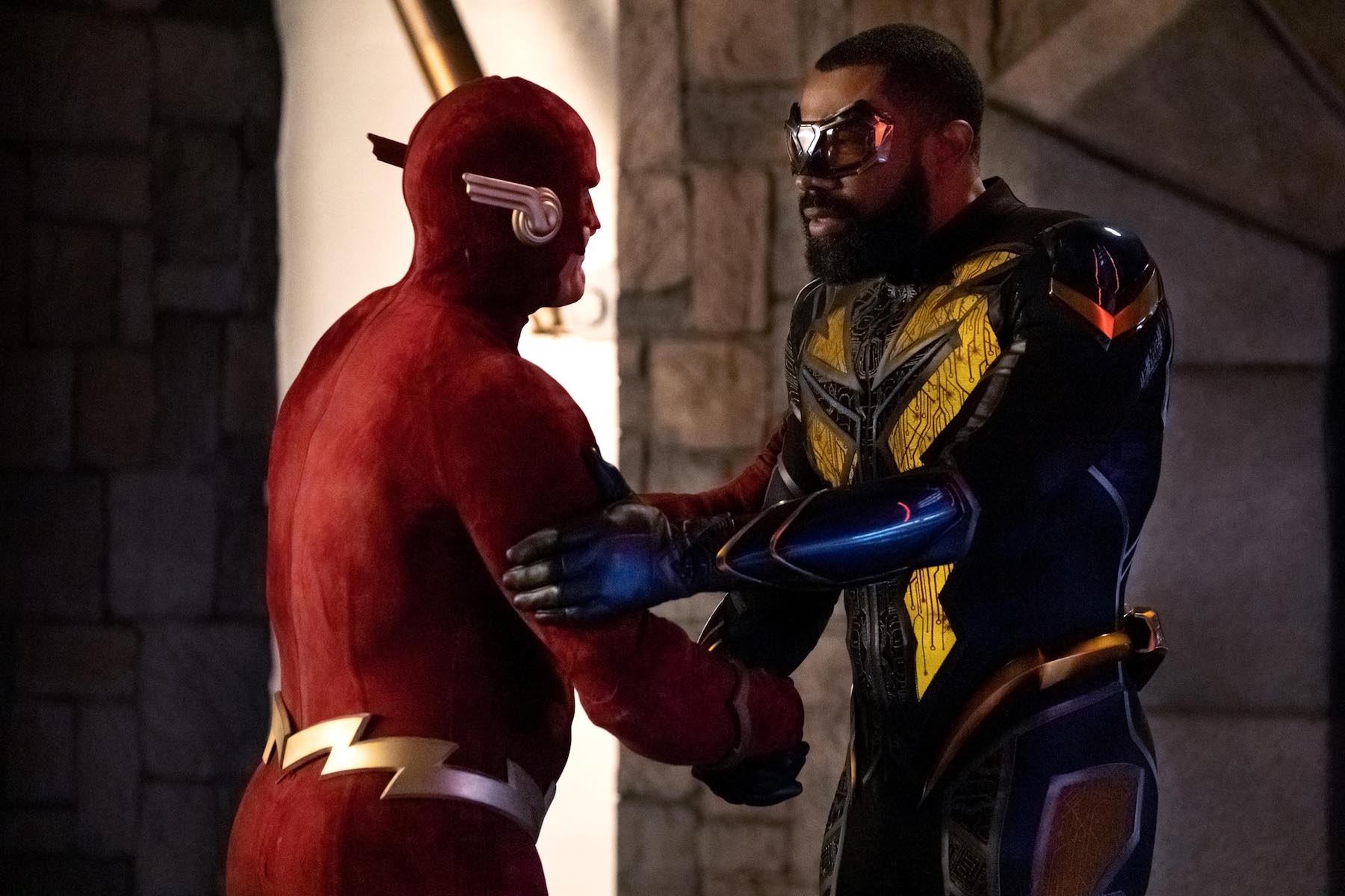 John Wesley Shipp as Flash 90 and Cress Williams as Black Lightning