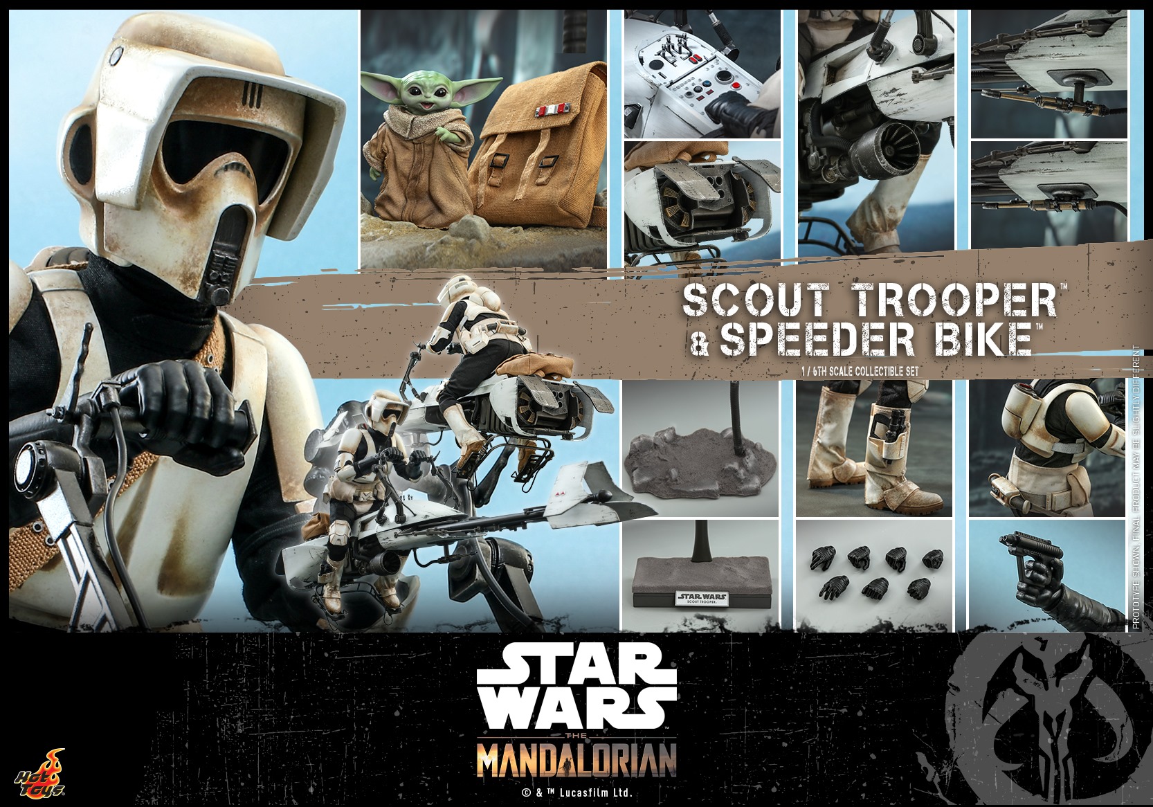 Speeder Bike, Scout, and Child set.