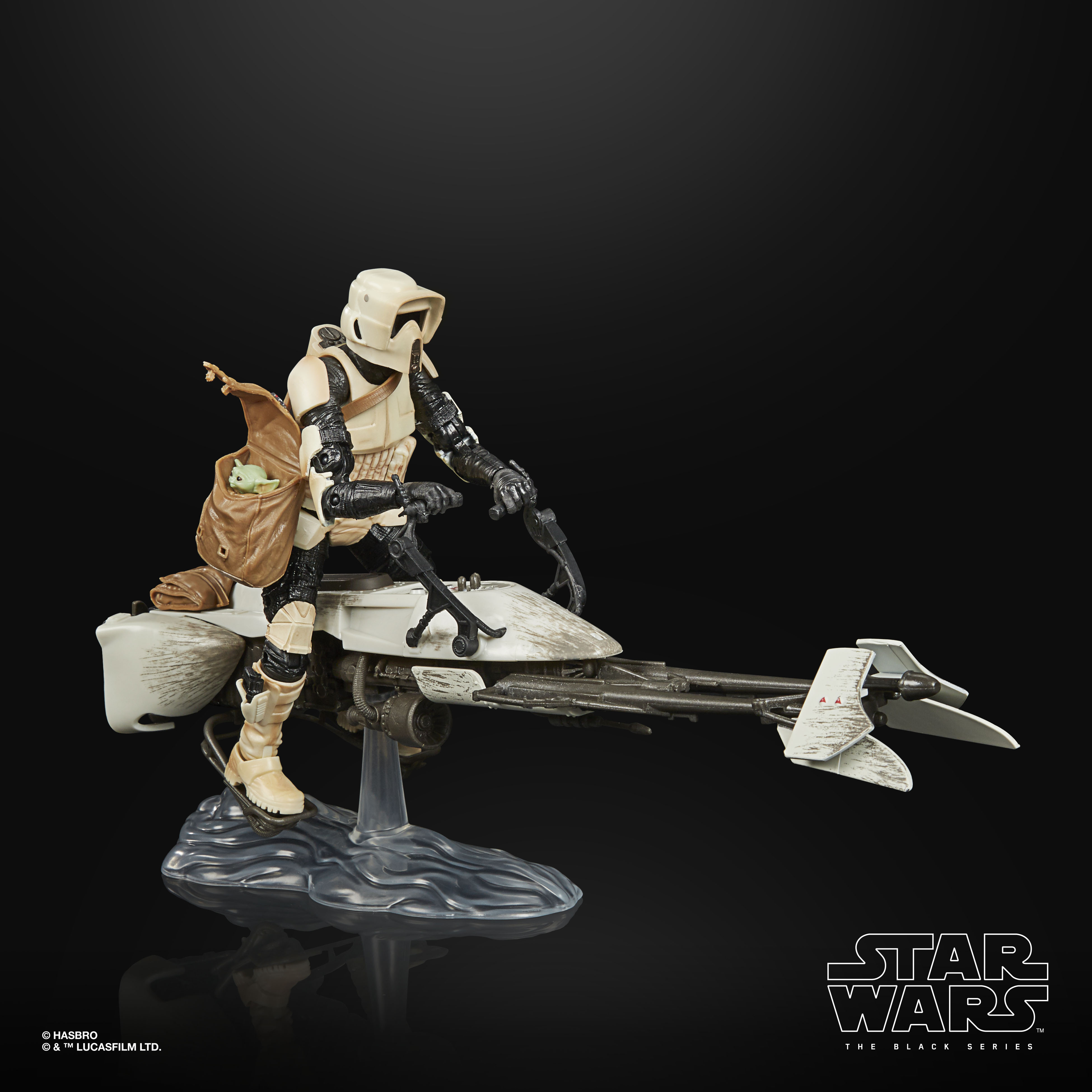 Black Series Speeder Bike with Child