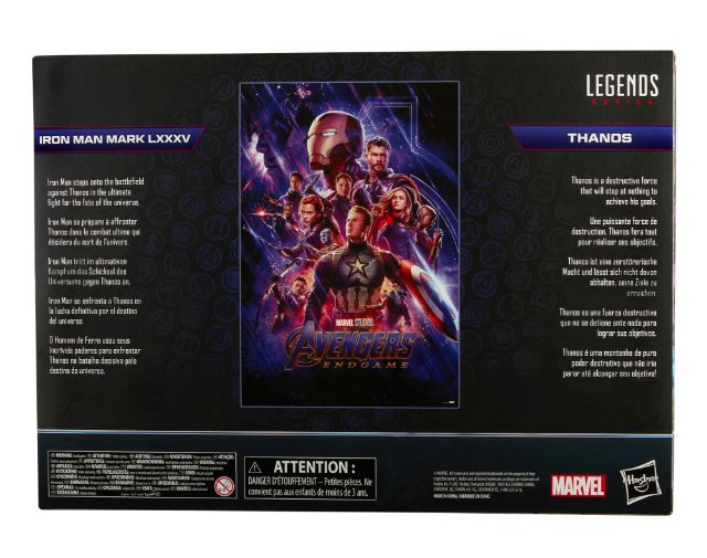 Thanos vs Iron Man box back